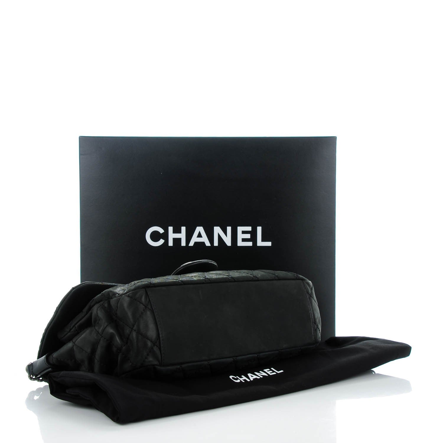 Chanel Iridescent Calfskin Large Coco Daily Flap Black 4 of 7