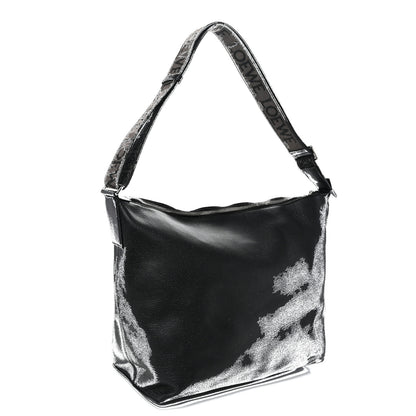 Loewe Supple Smooth Calfskin Jacquard Medium Cubi Crossbody Bag Black 3 of 9