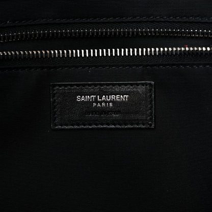 Saint Laurent Raffia Linen Calfskin Small Rive Gauche Tote Black 6 of 9