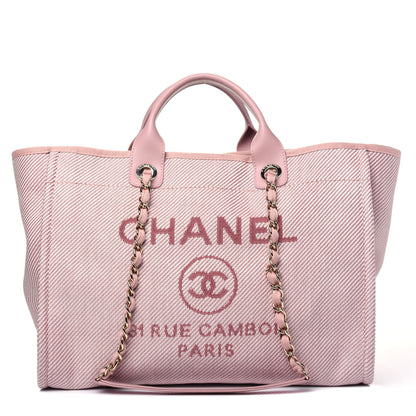 Chanel Mixed Fibers Calfskin Medium Deauville Tote Rose Pink 1 of 23
