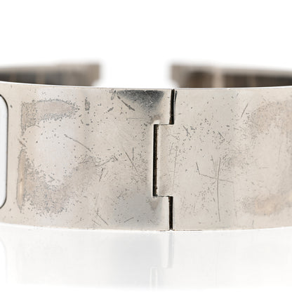 Hermes Enamel Wide Clic Clac H Bracelet GM White 5 of 5