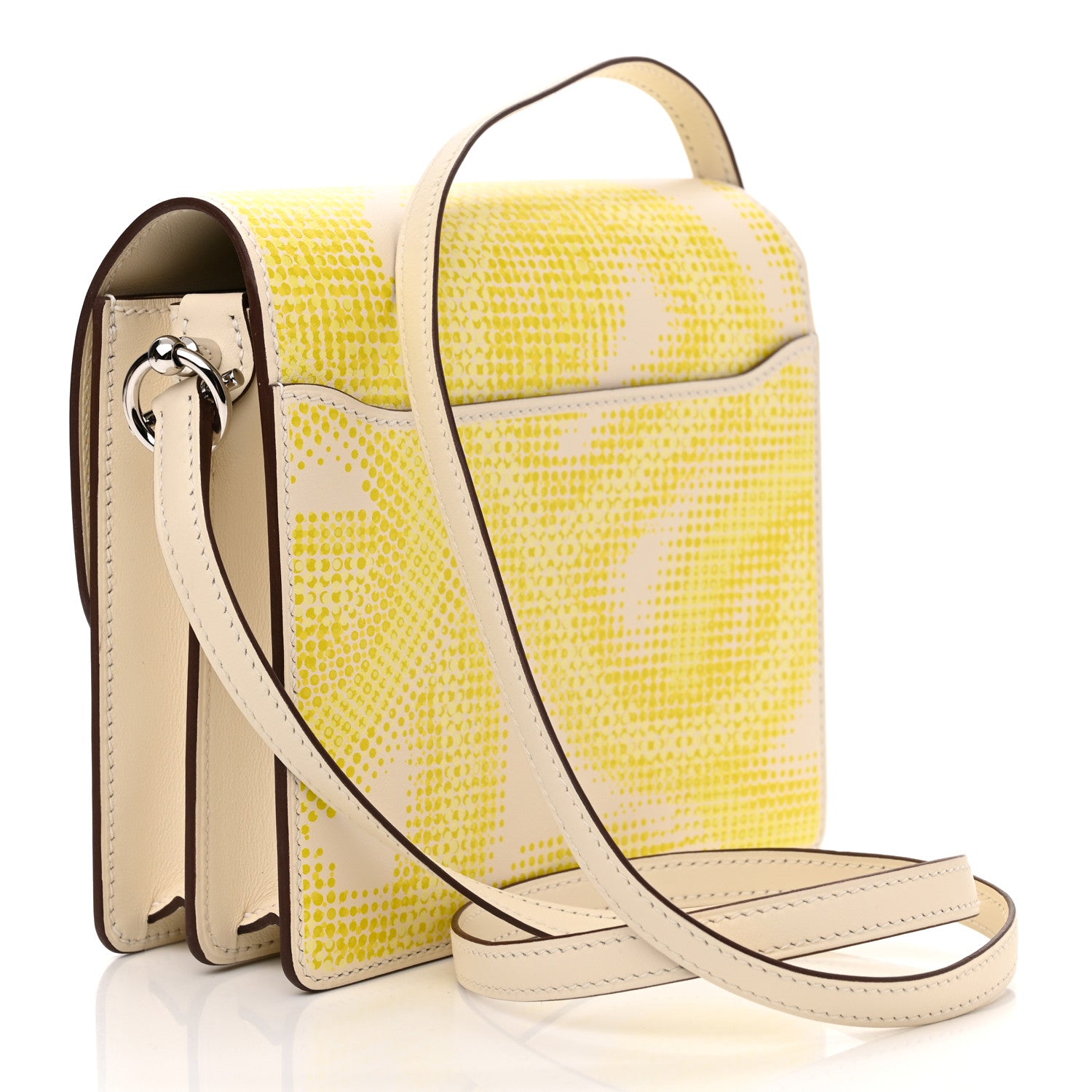 Hermes Swift Printed Circuit Mini Sac Roulis Faubourg Nata Lime Jaune Bourgeon Jaune Poussin 3 of 10