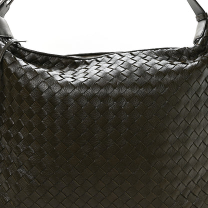 Bottega Veneta Deerskin Intrecciato Medium Traveler Hobo Kaki 7 of 10