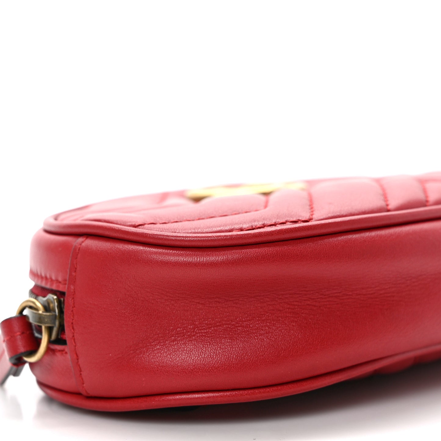 Calfskin Matelasse GG Marmont Belt Bag 85 34 Hibiscus Red