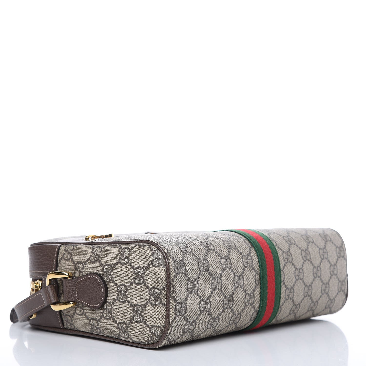 Gucci GG Supreme Monogram Web Small Ophidia Shoulder Bag Brown 4 of 9