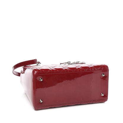 Christian Dior Patent Cannage Medium Lady Dior Red 3 of 9