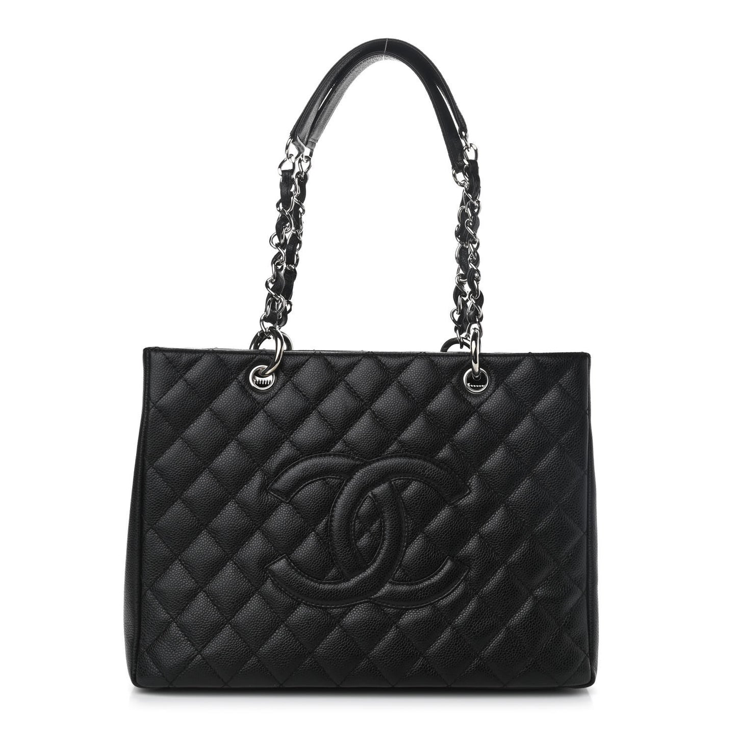 Caviar Quilted Grand Shopping Tote GST Black