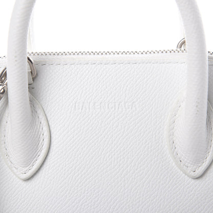 Balenciaga Grained Calfskin XXS Ville Top Handle Bag White Black 6 of 12