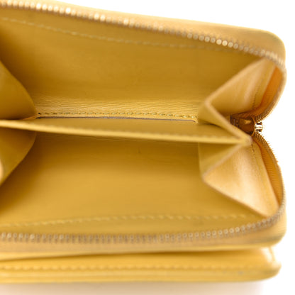 Celine Lambskin Compact Wallet Sun Yellow Black 6 of 18