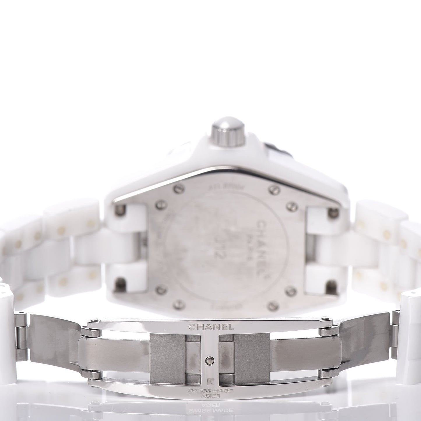 Stainless Steel Ceramic 33mm J12 Quartz Watch White