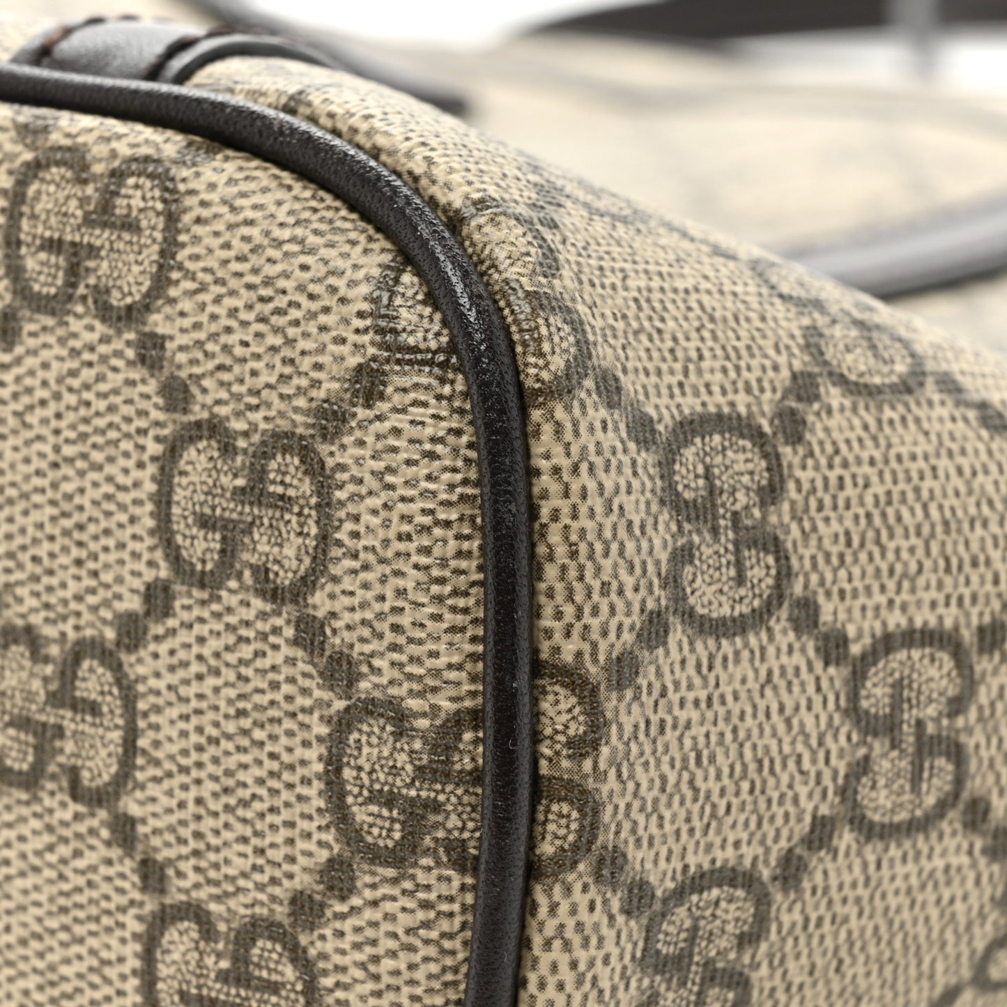 GG Supreme Monogram Medium Joy Tote Dark Brown