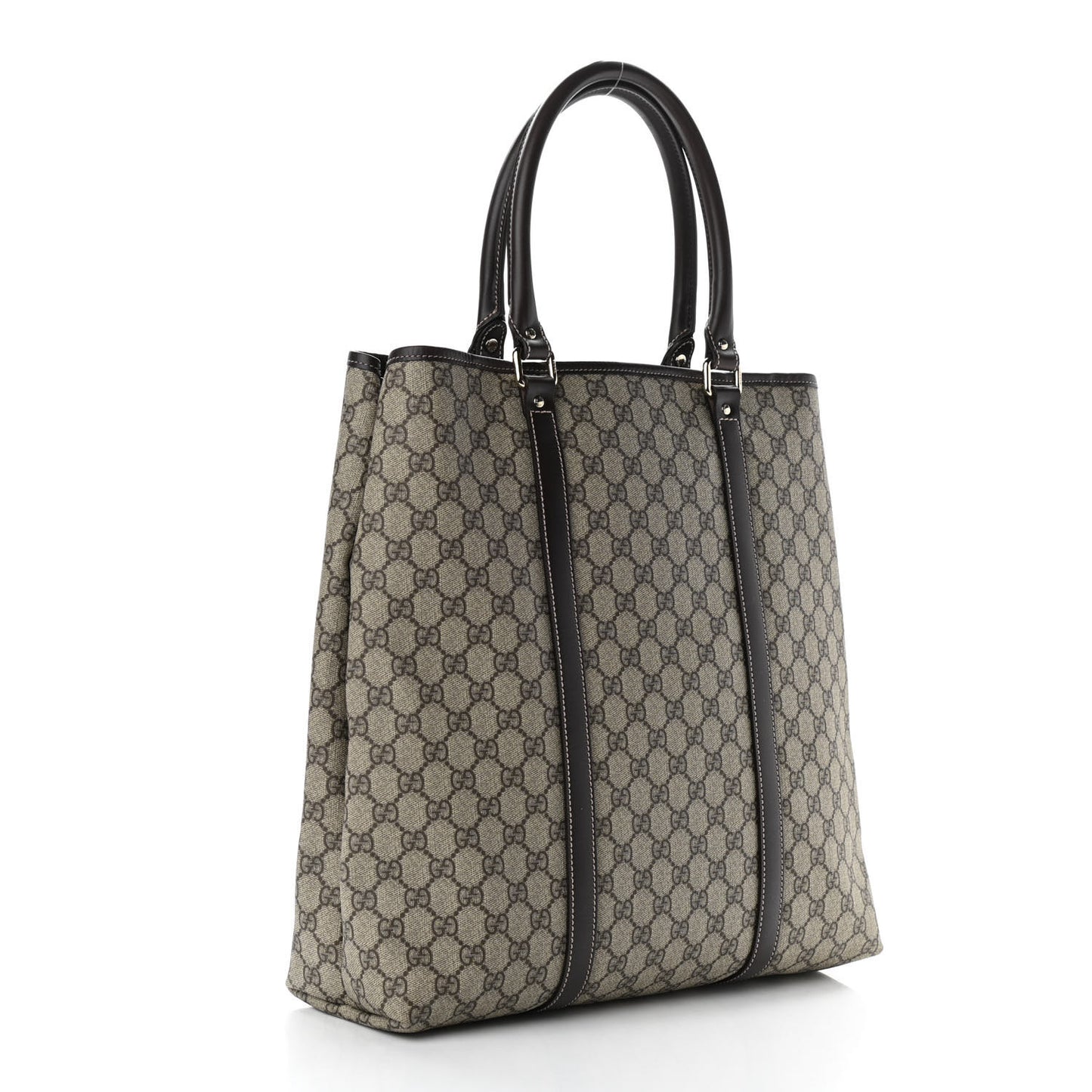 GG Plus Monogram Joy Vertical Tote Dark Brown