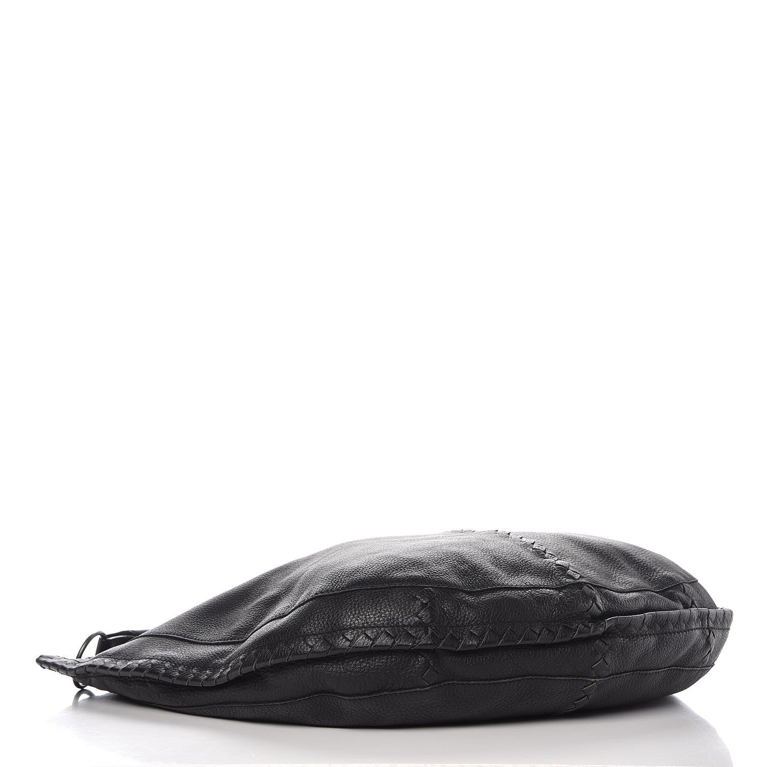 Bottega Veneta Waxed Cervo Deerskin Large Loop Hobo Black 4 of 9