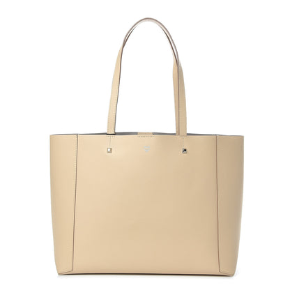 MCM Calfskin Medium Shopper Tote Latte Beige 1 of 9