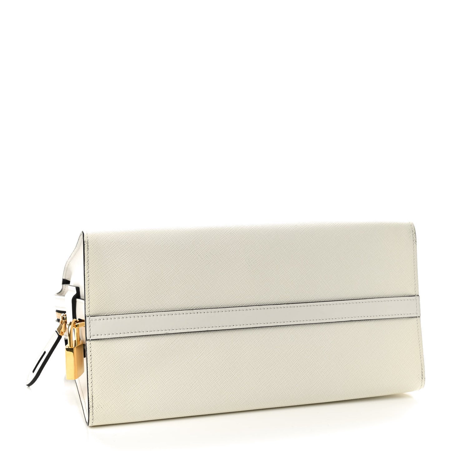 Saffiano City Calfskin Medium Esplanade White Black