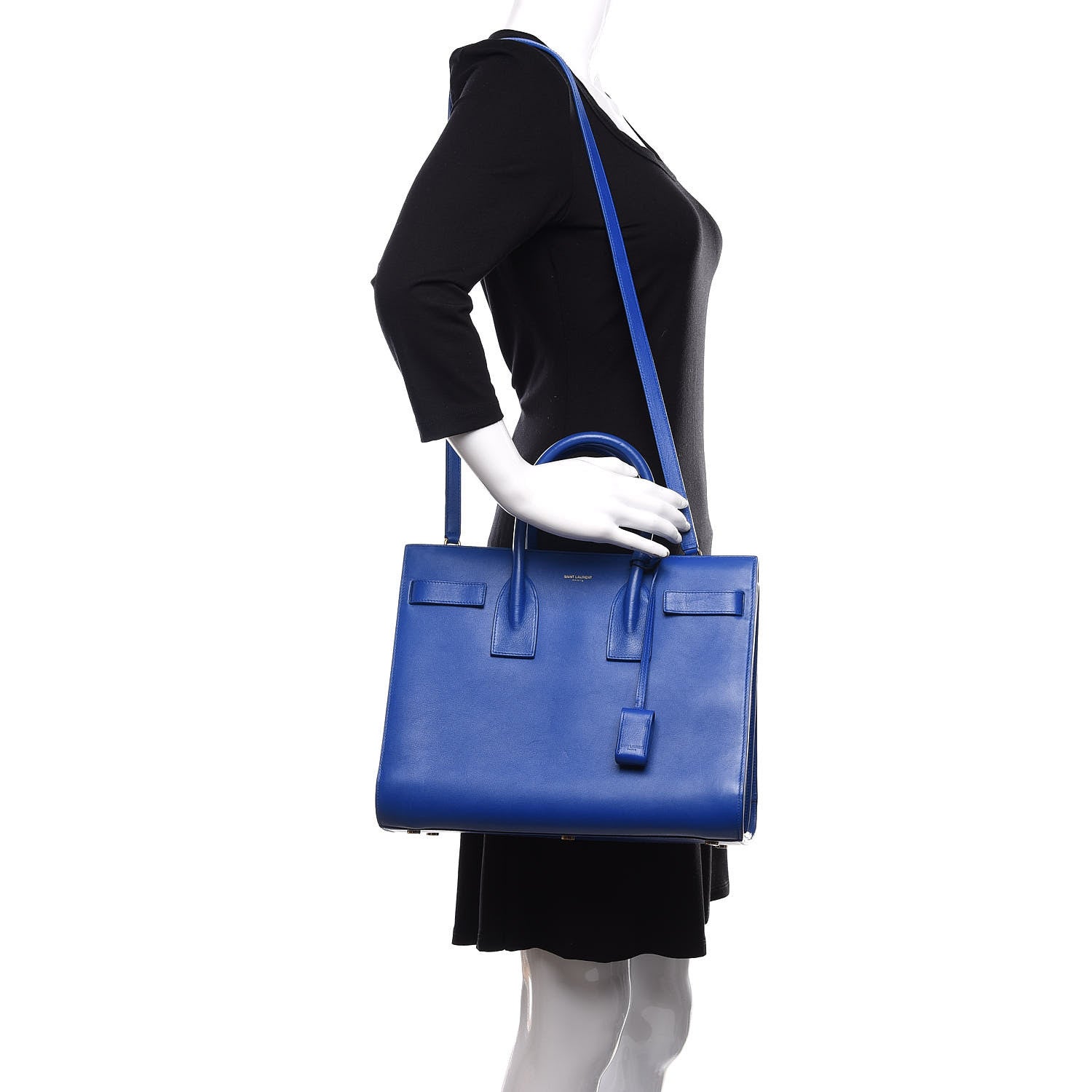 Saint Laurent Calfskin Small Sac De Jour Blue Majorelle 2 of 10
