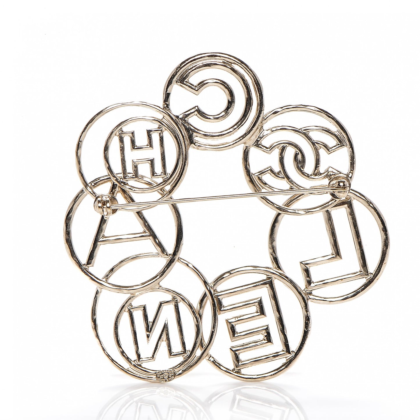 Hoop Cuba Logo Brooch Gold
