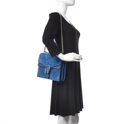 Gucci Suede Medium Dionysus Shoulder Bag Blue 2 of 14
