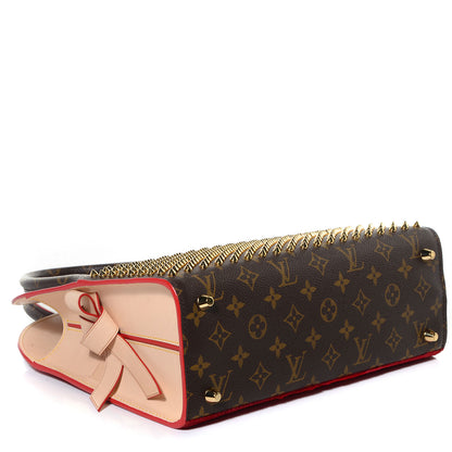 Louis Vuitton Monogram Calf Hair Spikes Iconoclasts Christian Louboutin Tote Red 5 of 8