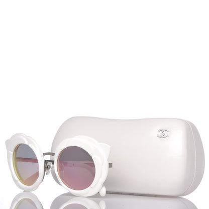Chanel Round Camellia Sunglasses 71198 White 7 of 7