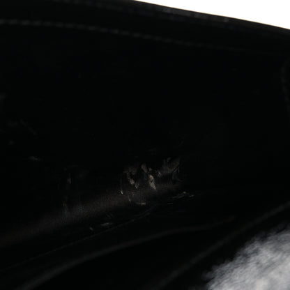 Saint Laurent Textured Patent Monogram Large Belle De Jour Clutch Black 8 of 9