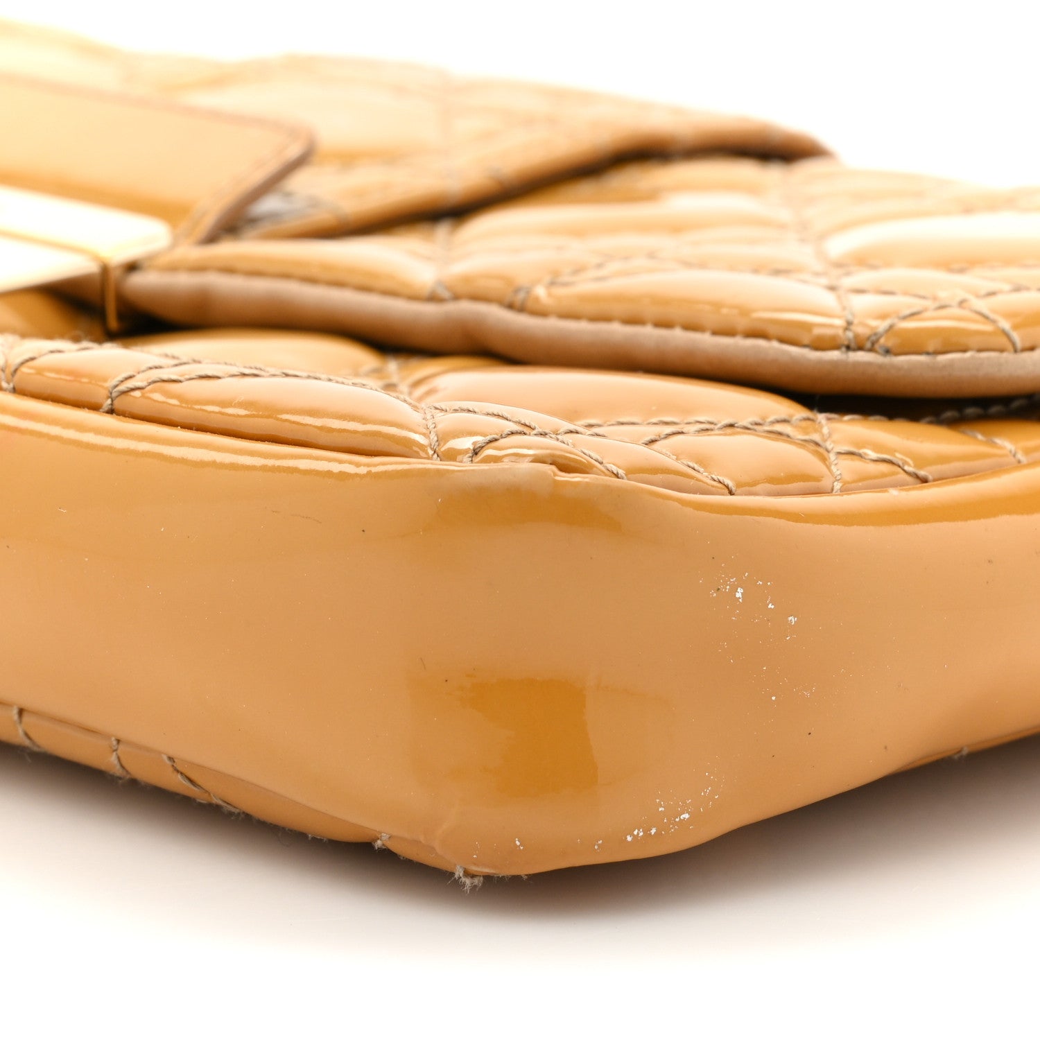 Christian Dior Patent Cannage Miss Dior Promenade Pouch Yellow 8 of 19