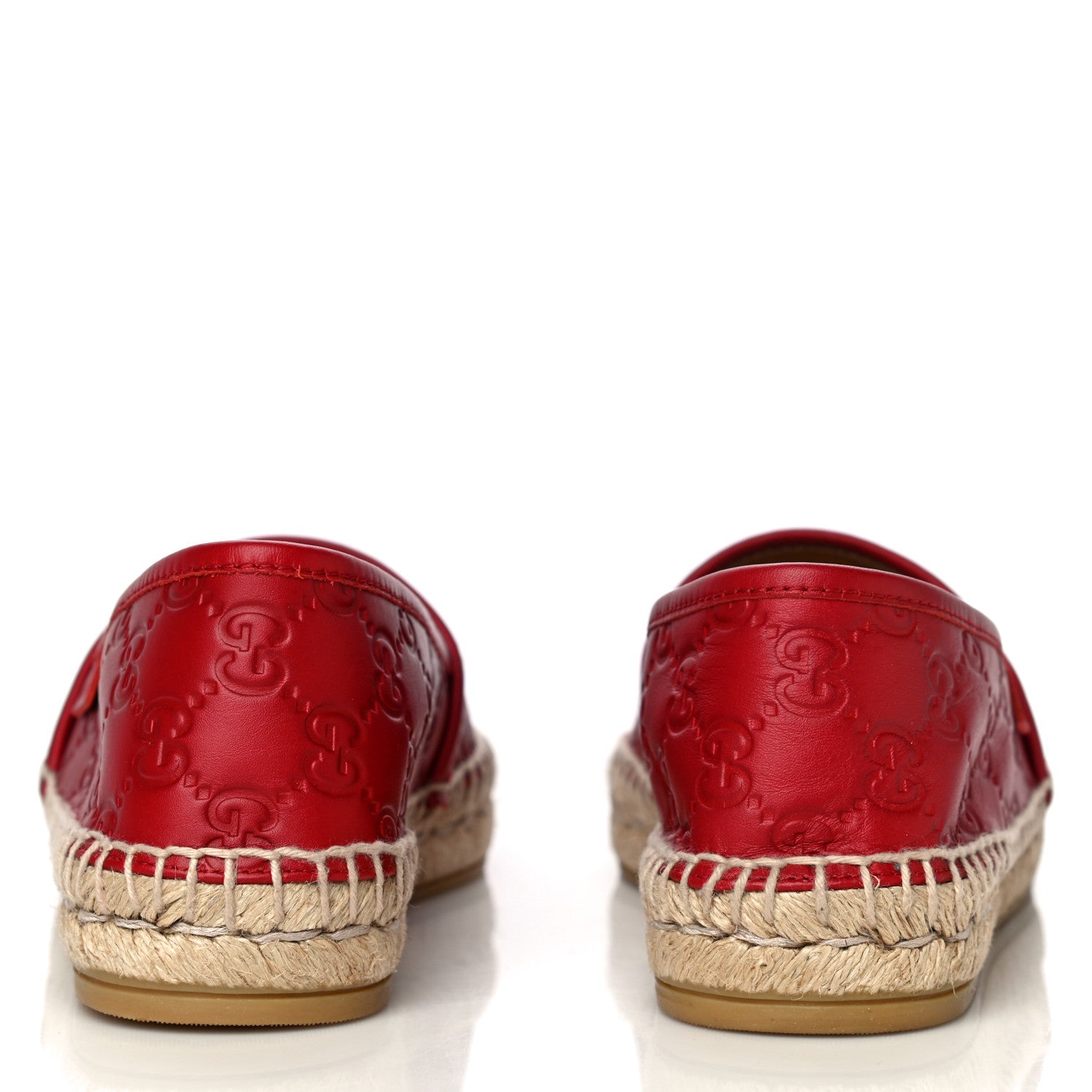 Gucci Guccissima Signature Espadrilles 36 Hibiscus Red 3 of 11