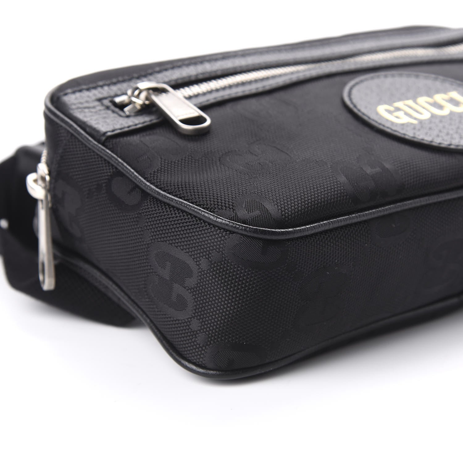 Gucci Econyl Nylon Monogram Off The Grid Belt Bag Black 6 of 10