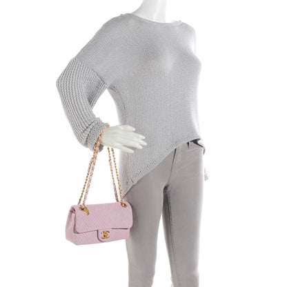 Chanel Lambskin Chevron Quilted Small Flap Light Pink 2 of 8