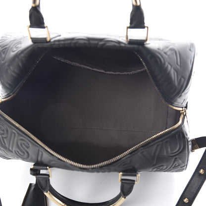 Louis Vuitton Calfskin Embossed Speedy Cube 30 Black 5 of 14