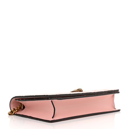 Gucci Guccissima Signature Crystal Cat Chain Wallet Light Candy Pink 4 of 10