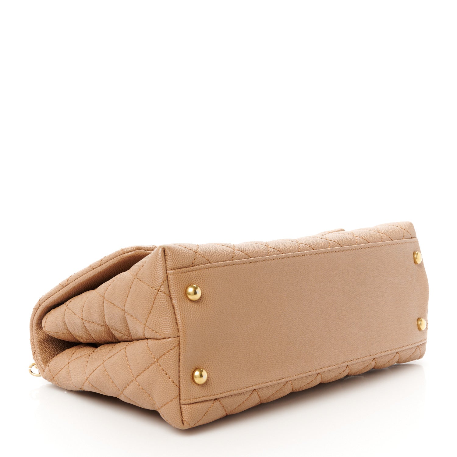 Chanel Caviar Lizard Embossed Quilted Small Coco Handle Flap Dark Beige 4 of 11