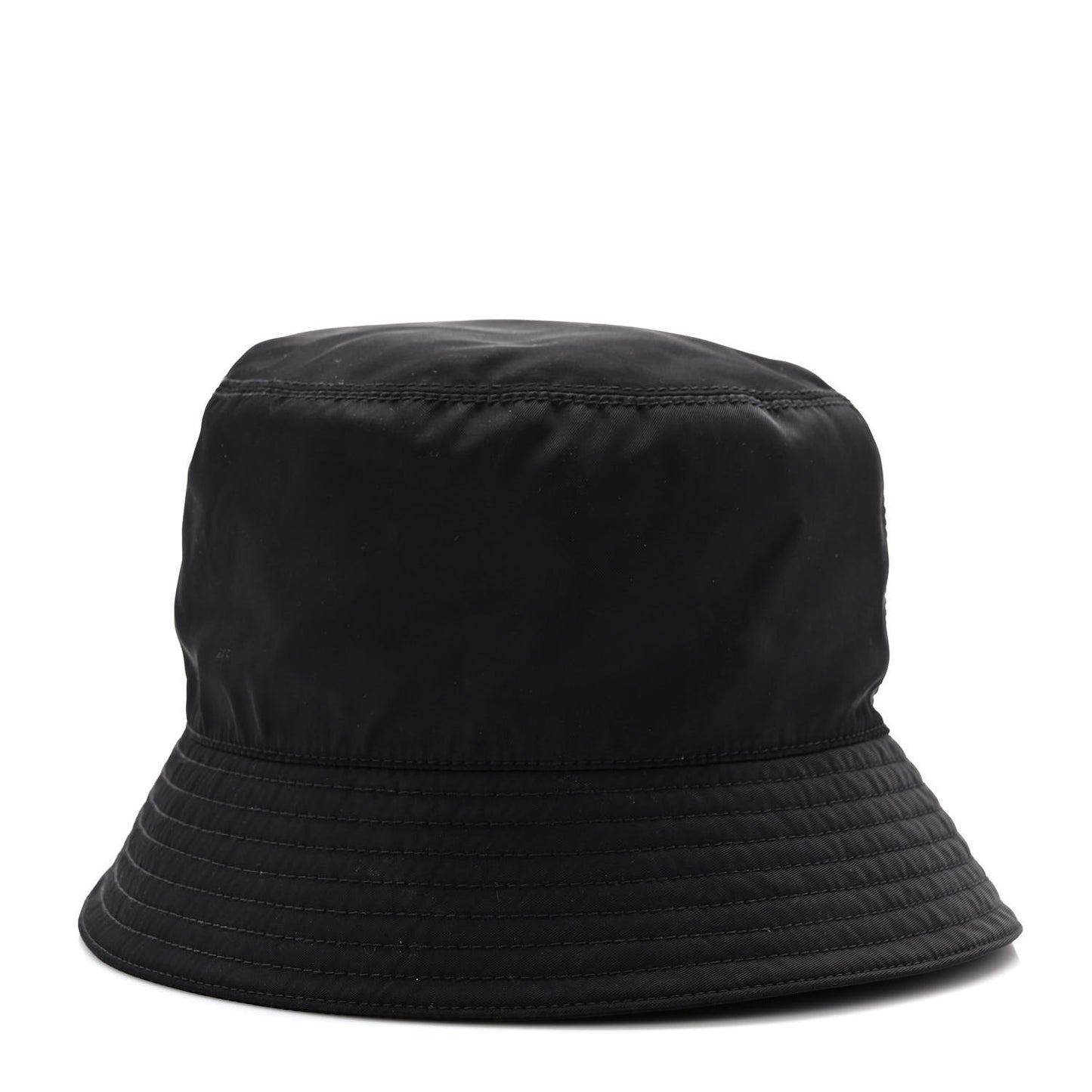 Re-Nylon Metal Triangle Logo Womens Bucket Hat M Black