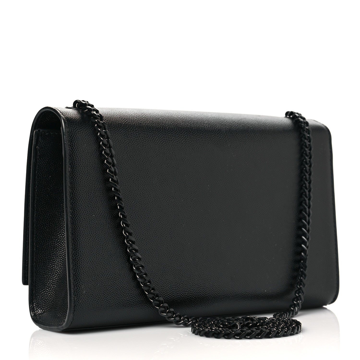 Saint Laurent Grain De Poudre Medium Classic Monogram Kate Satchel Black 3 of 8