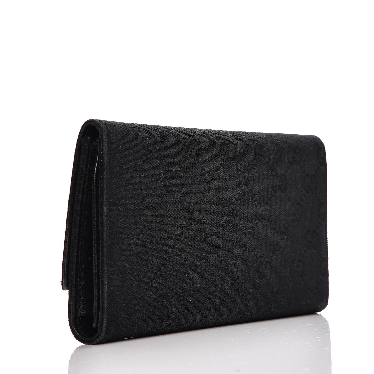 Gucci Monogram Web Hasler Continental Wallet Black 3 of 12