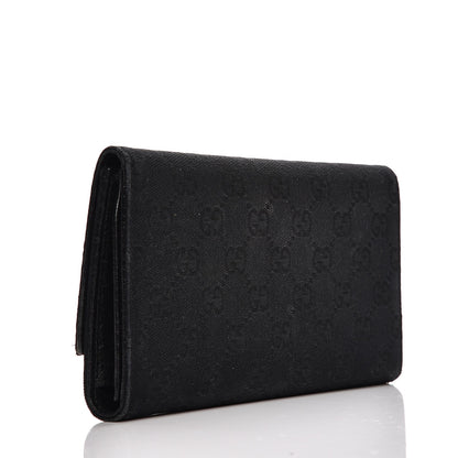 Gucci Monogram Web Hasler Continental Wallet Black 3 of 12
