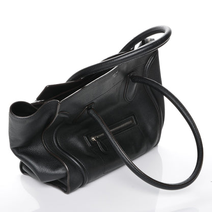 Celine Drummed Calfskin Shoulder Luggage Black 7 of 7