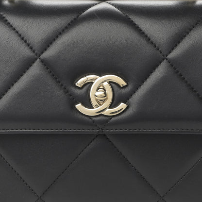 Chanel Lambskin Quilted Small Trendy CC Dual Handle Flap Bag Black 8 of 13