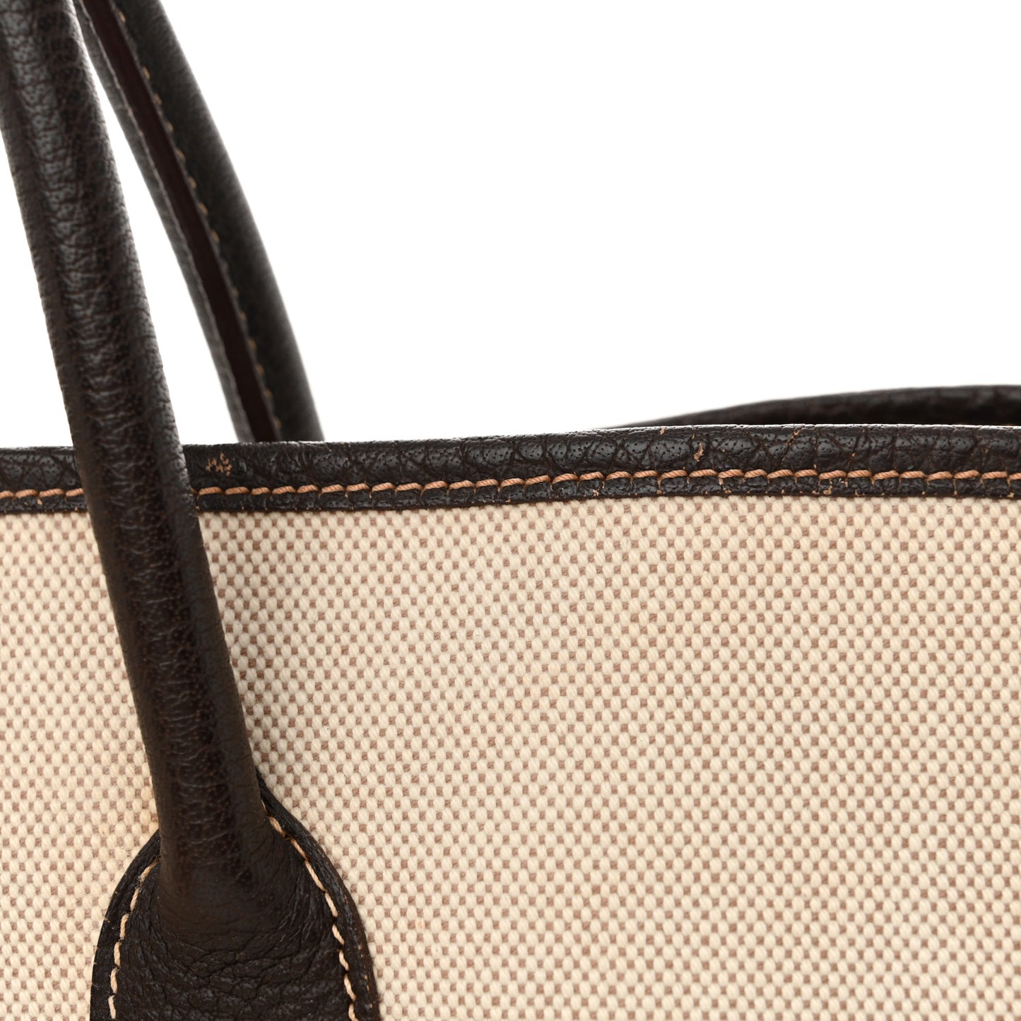 Buffle Skipper Toile Garden Party 36 MM Tote Marron Fonce