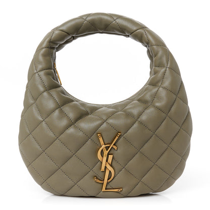 Saint Laurent Lambskin Quilted Icarino Bag Dark Strong Moss 1 of 10
