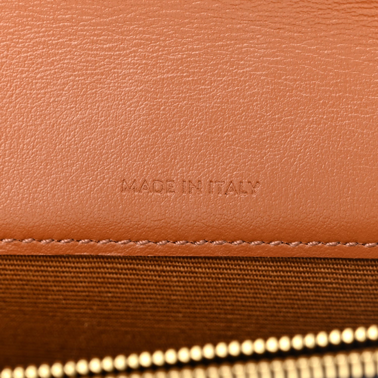 Celine Triomphe Canvas Lambskin Wallet On Strap Tan 7 of 11