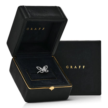 Graff 18K White Gold Diamond Butterfly Silhouette Ring 53 6.5 8 of 8