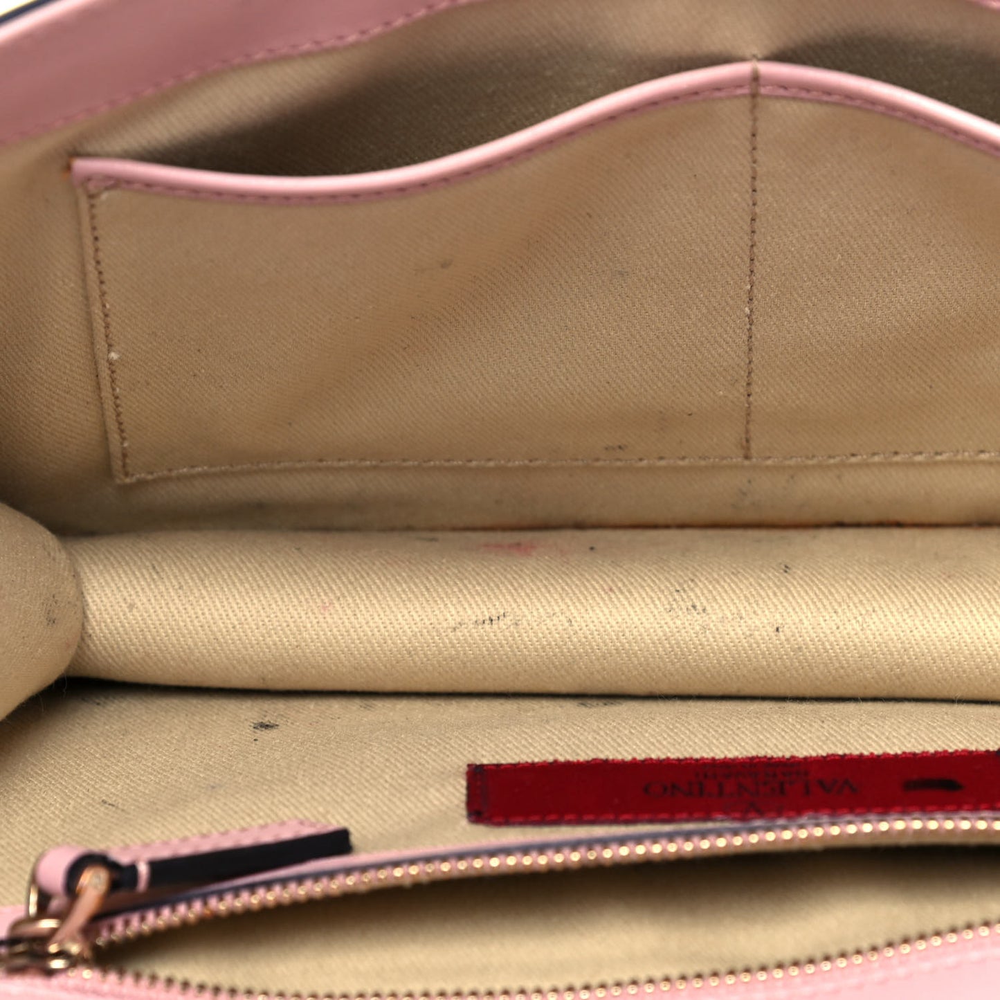 Vitello Medium Glam Lock Rockstud Flap Water Rose