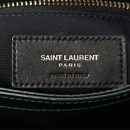 Saint Laurent Calfskin Y Quilted Monogram Toy Loulou Crossbody Bag Deep Green 7 of 11