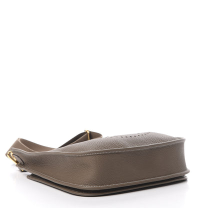 Hermes Taurillon Clemence Evelyne III PM Etoupe 4 of 10
