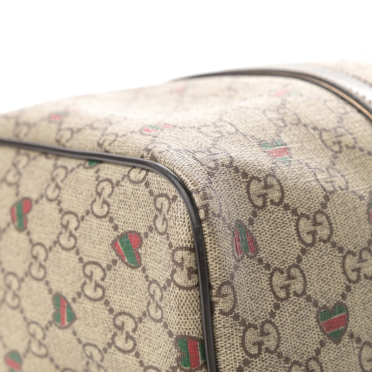 Gucci GG Plus Monogram Hearts Medium Joy Boston Dark Brown 9 of 15