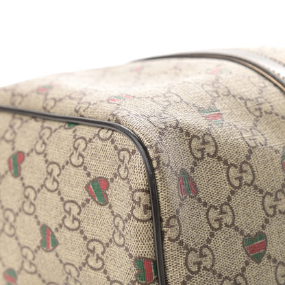 Gucci GG Plus Monogram Hearts Medium Joy Boston Dark Brown 9 of 15