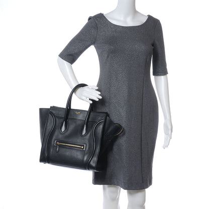 Celine Smooth Calfskin Mini Luggage Black 2 of 7