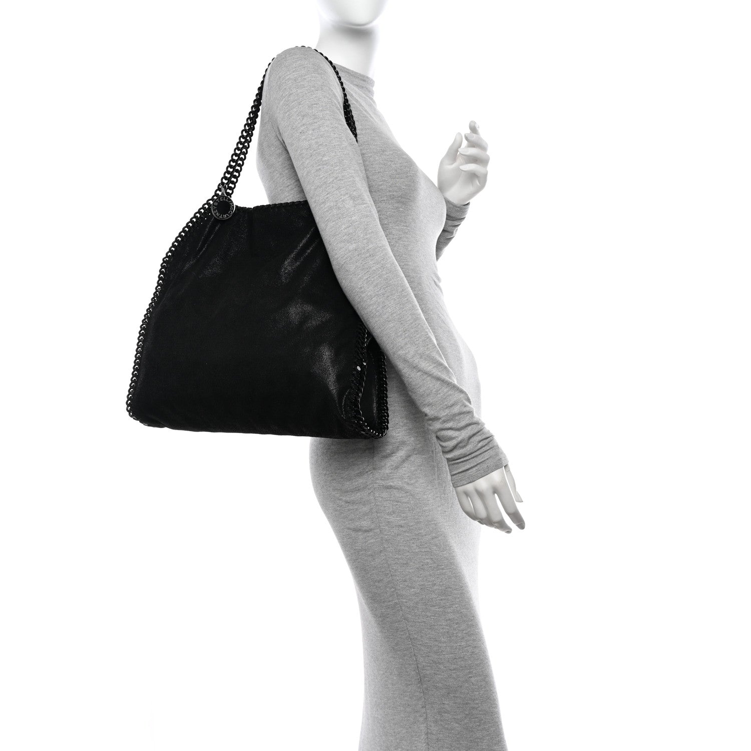 Stella McCartney Shaggy Deer Small Falabella Tote Black 2 of 9