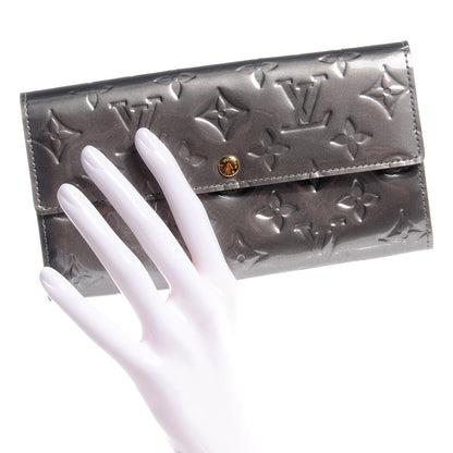 Louis Vuitton Vernis Sarah Wallet Gris Art Deco 2 of 8